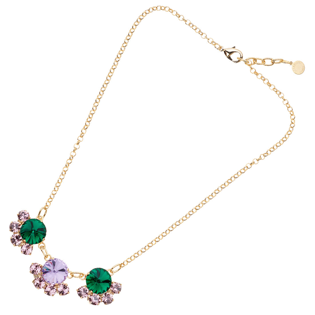COLLANA PLACCATA ORO CON CRISTALLI