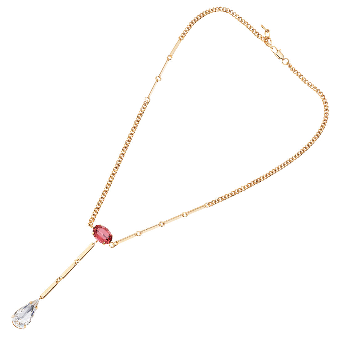 COLLANA PLACCATA ORO CON CRISTALLI