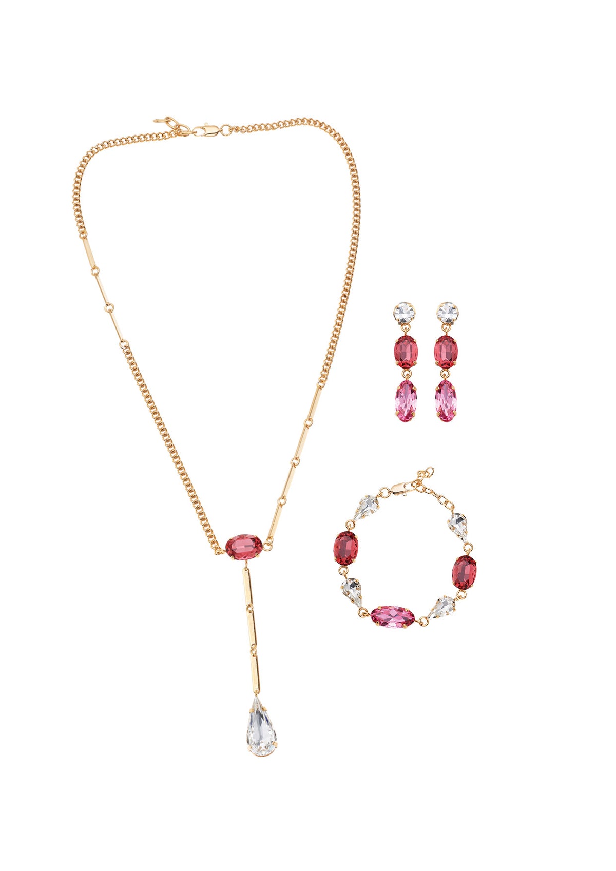 COLLANA PLACCATA ORO CON CRISTALLI