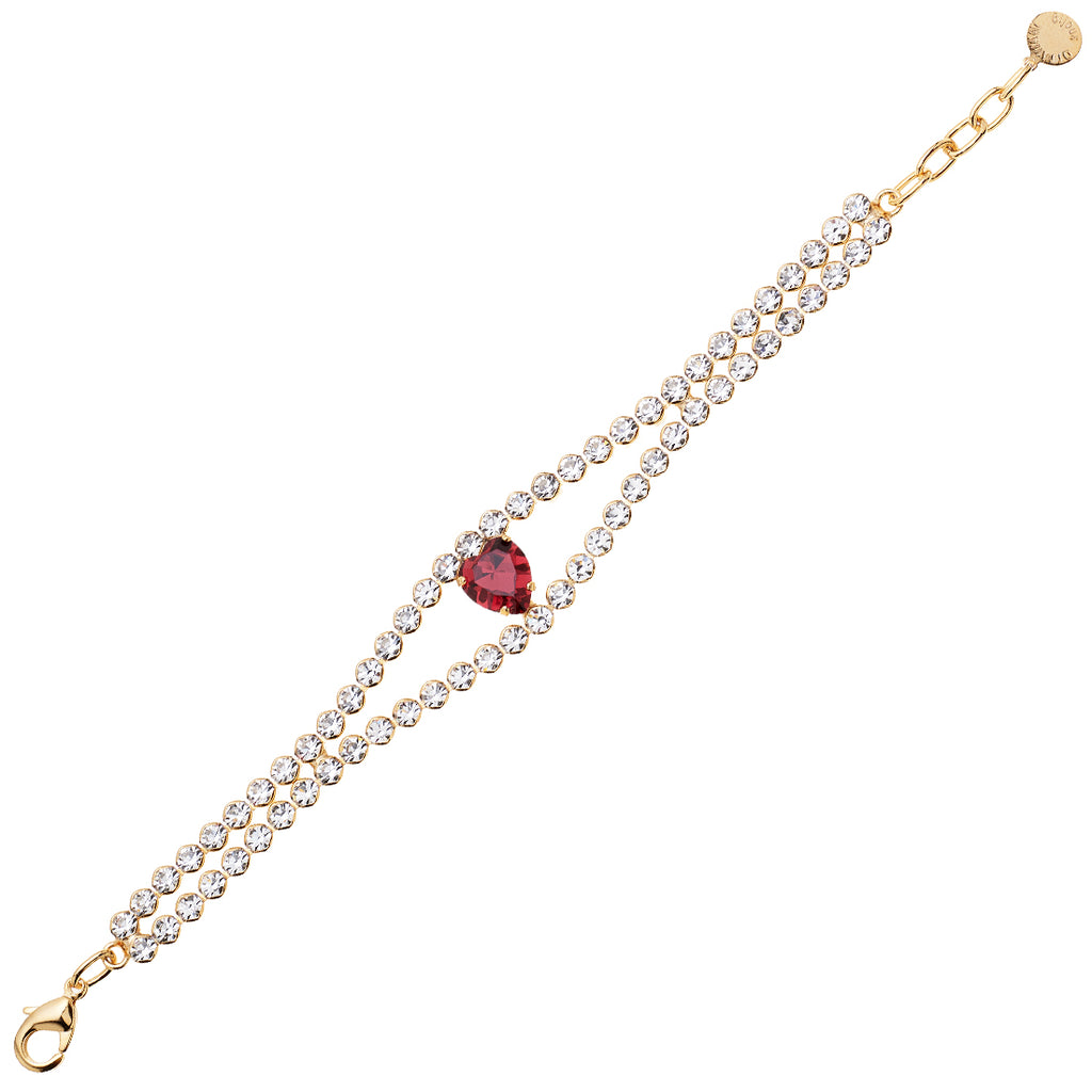 BRACCIALE PLACCATO ORO CON CRISTALLI