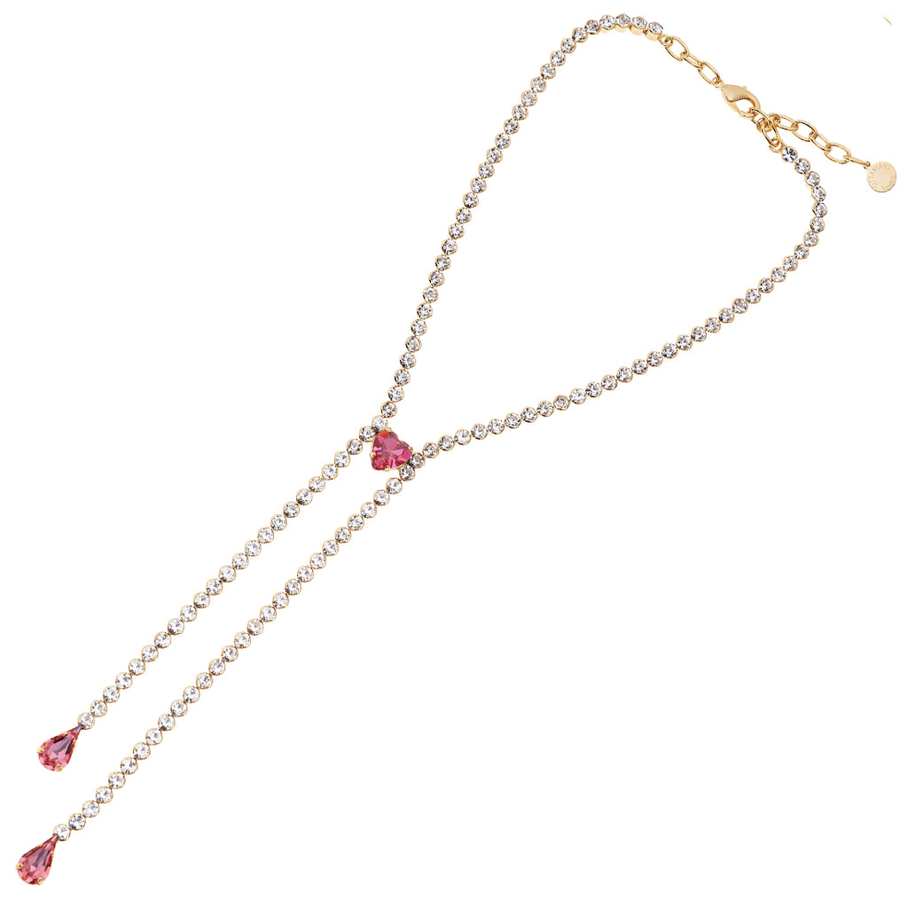 COLLANA PLACCATA ORO CON CRISTALLI