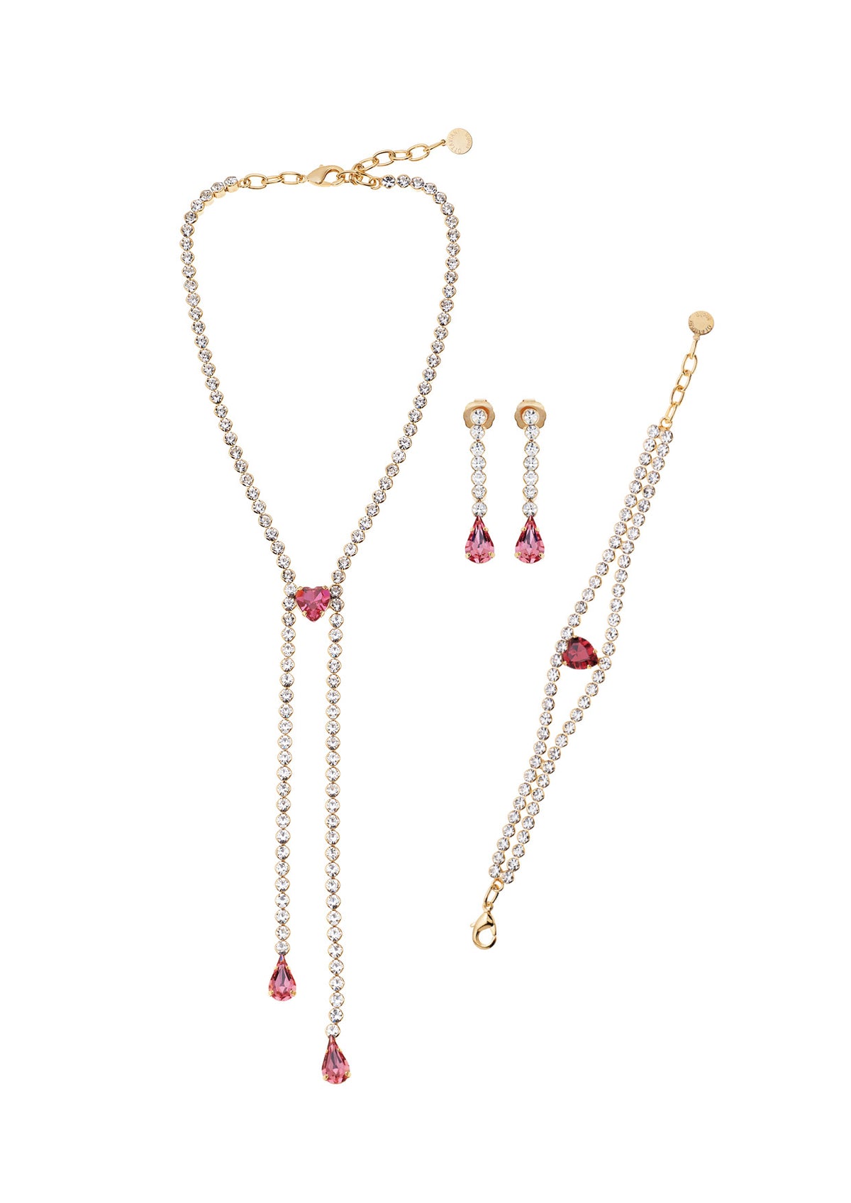 COLLANA PLACCATA ORO CON CRISTALLI