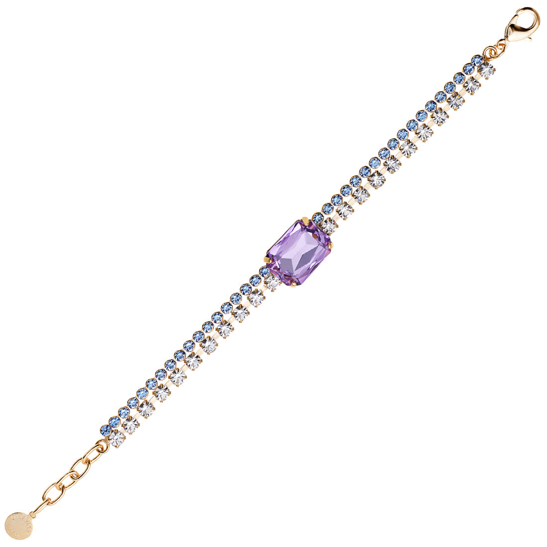 BRACCIALE PLACCATO ORO CON CRISTALLI