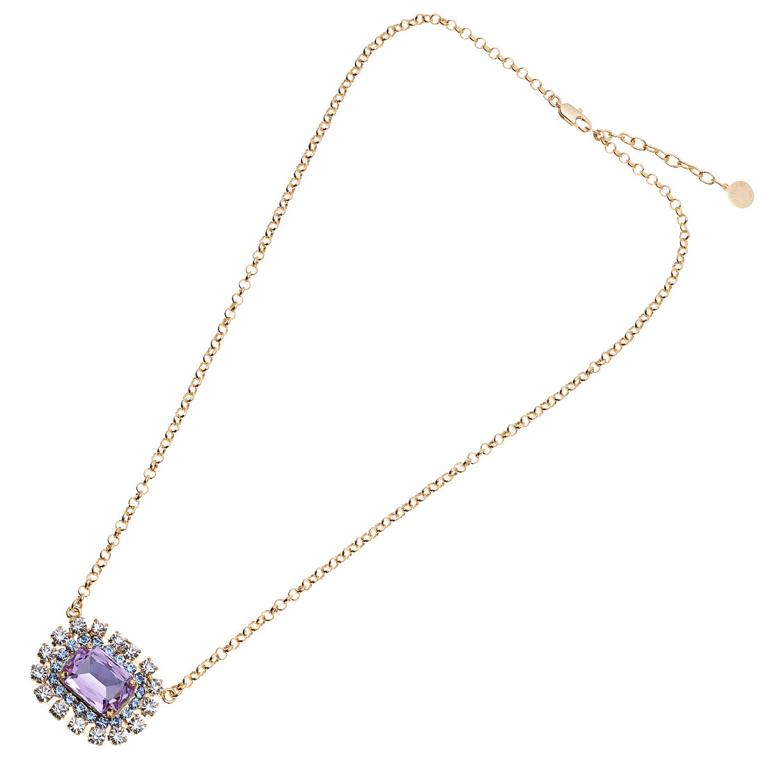 COLLANA PLACCATA ORO CON CRISTALLI