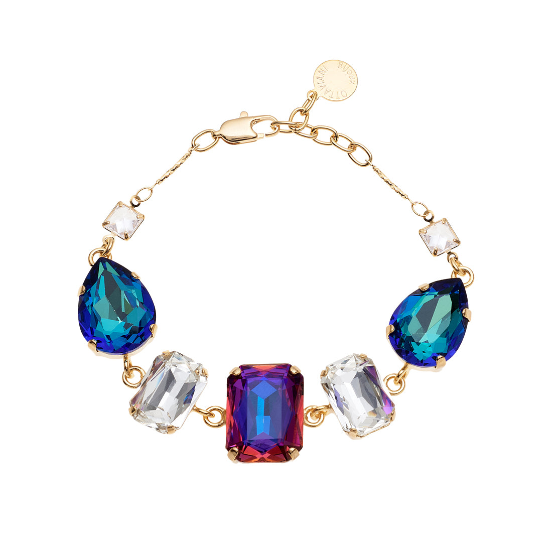 BRACCIALE PLACCATO ORO CON CRISTALLI