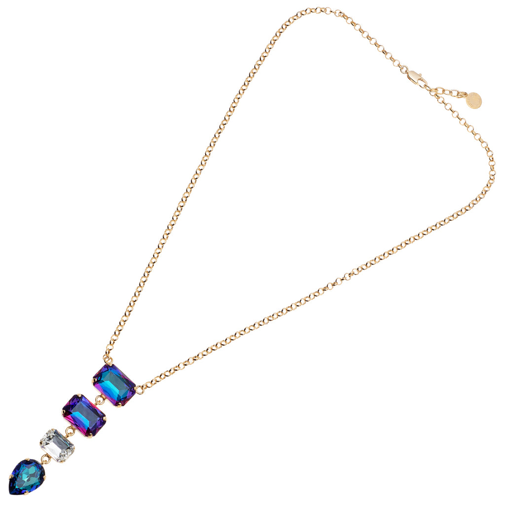 COLLANA PLACCATA ORO CON CRISTALLI