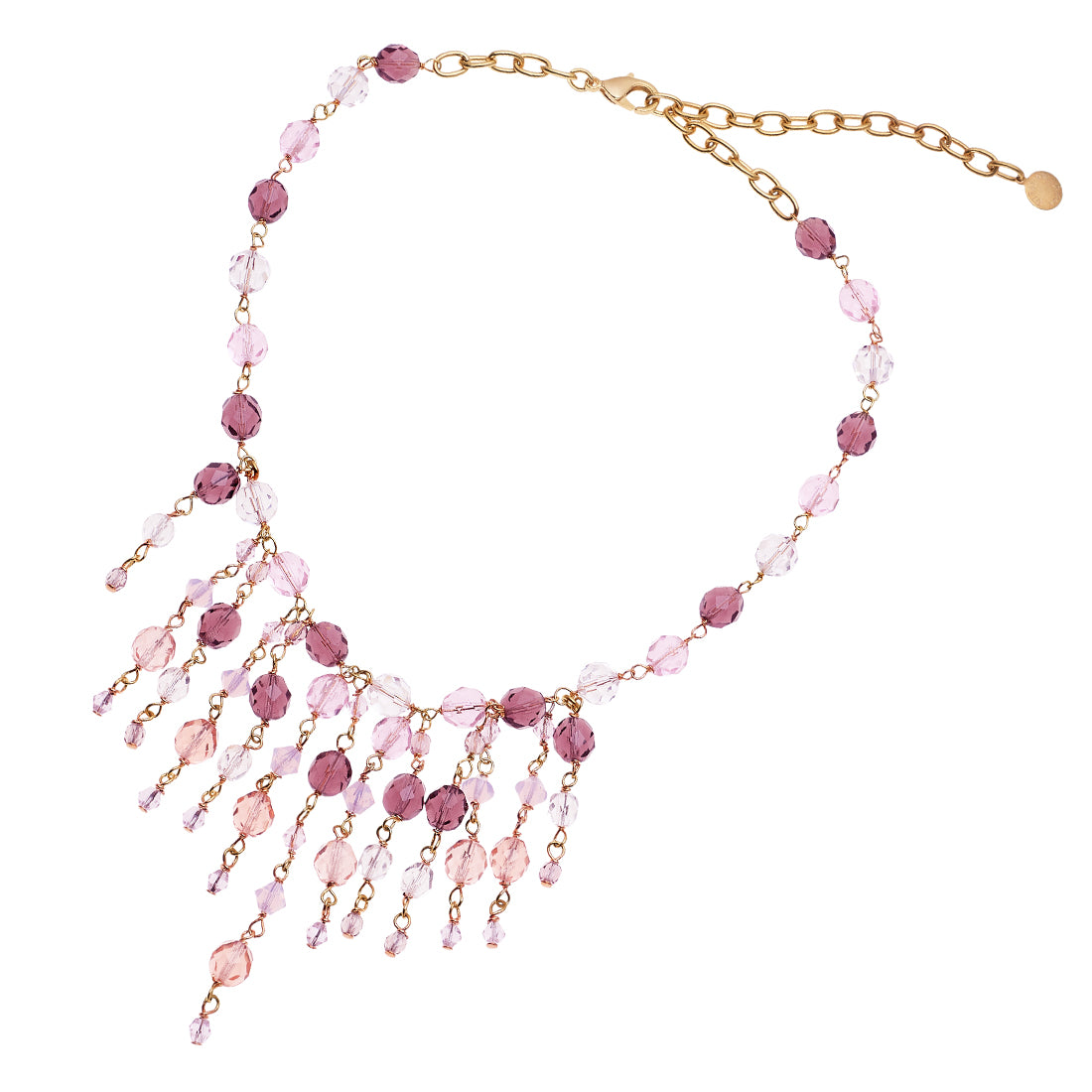 COLLANA PLACCATA ORO CON CRISTALLI