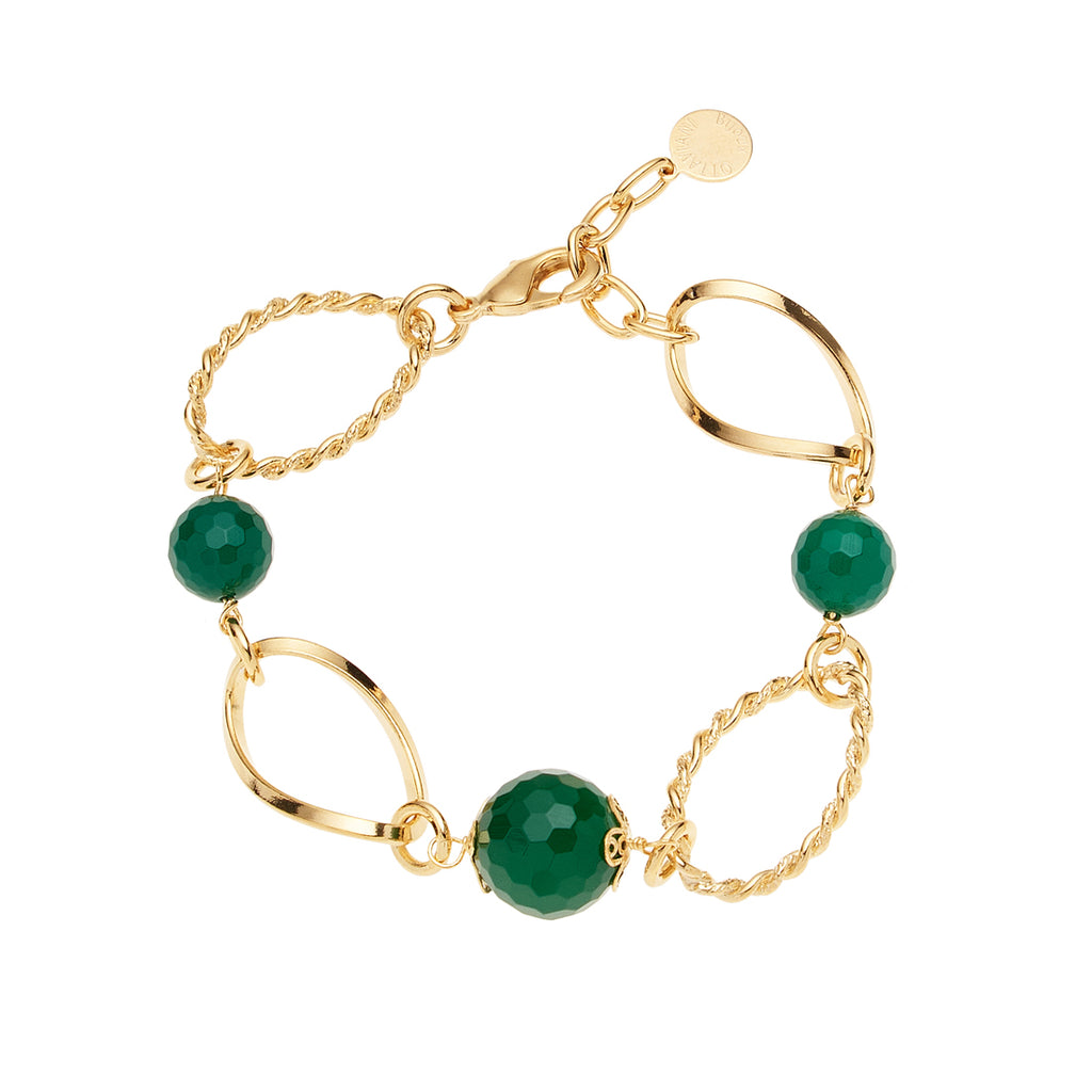 BRACCIALE PLACCATO ORO CON CRISTALLI
