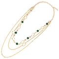 COLLANA PLACCATA ORO CON CRISTALLI