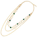 COLLANA PLACCATA ORO CON CRISTALLI