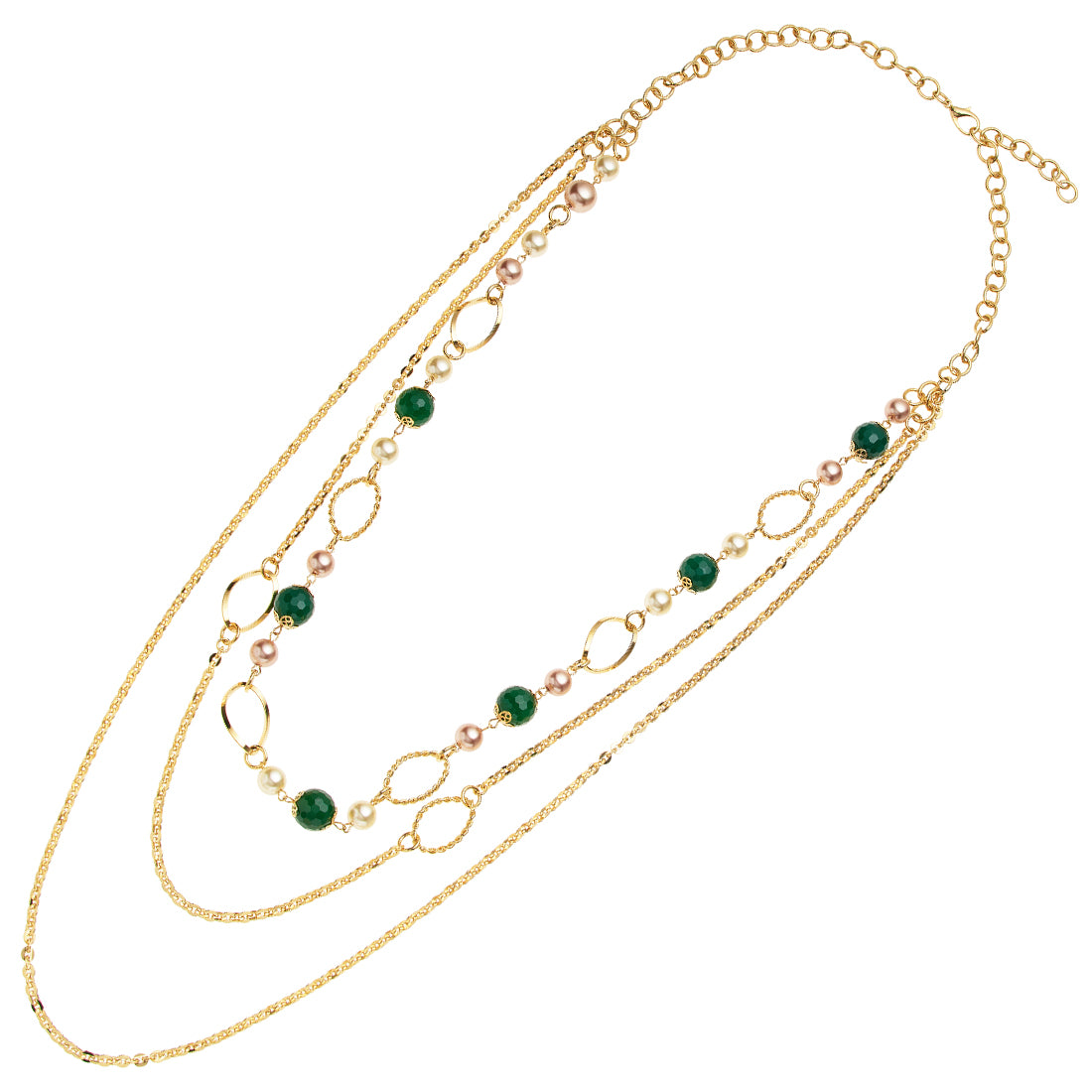 COLLANA PLACCATA ORO CON CRISTALLI