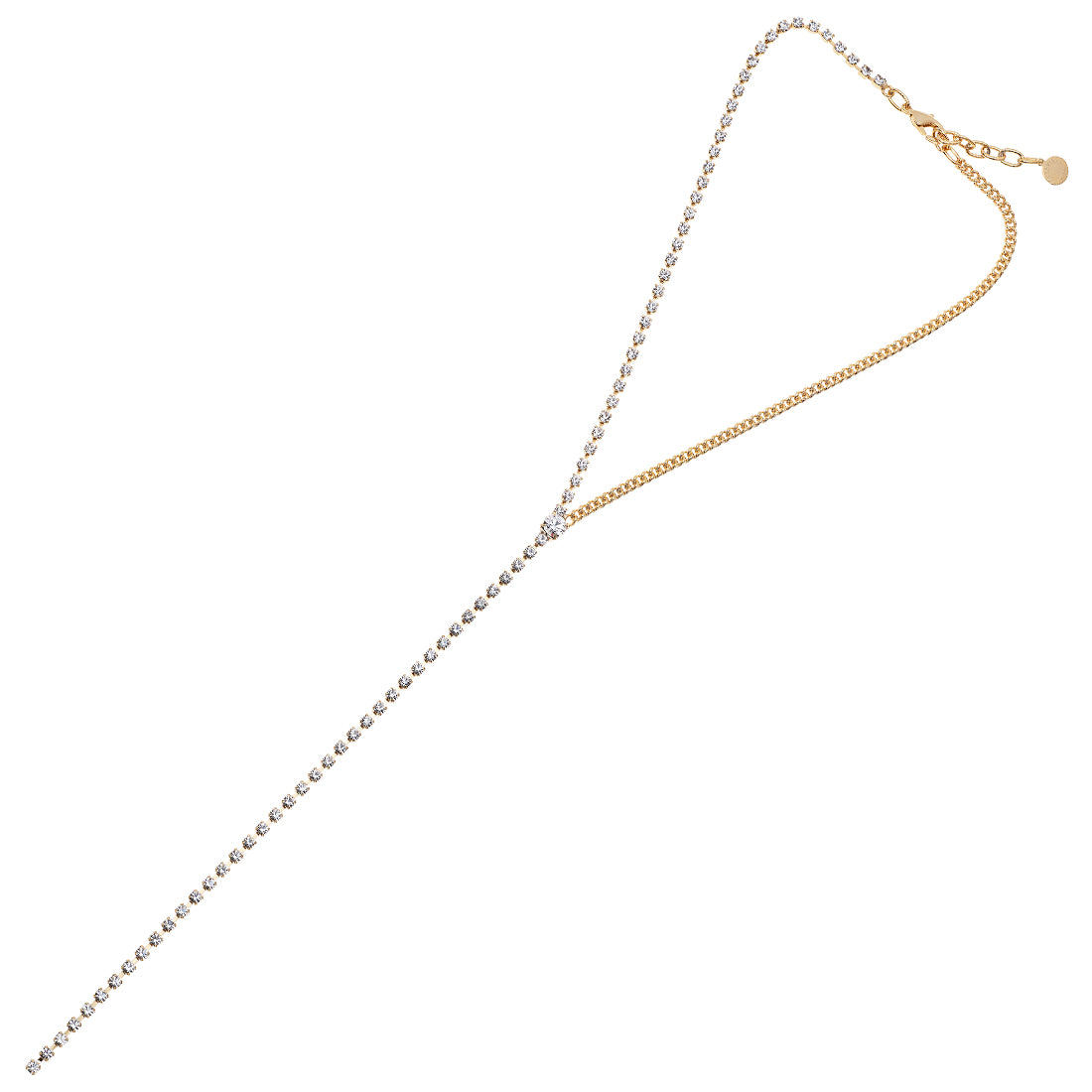 COLLANA PLACCATA ORO CON CRISTALLI