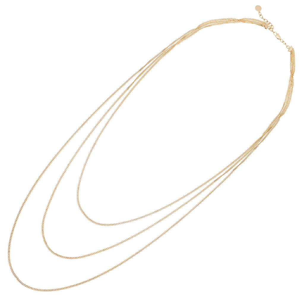 COLLANA MULTIFILO PLACCATA ORO