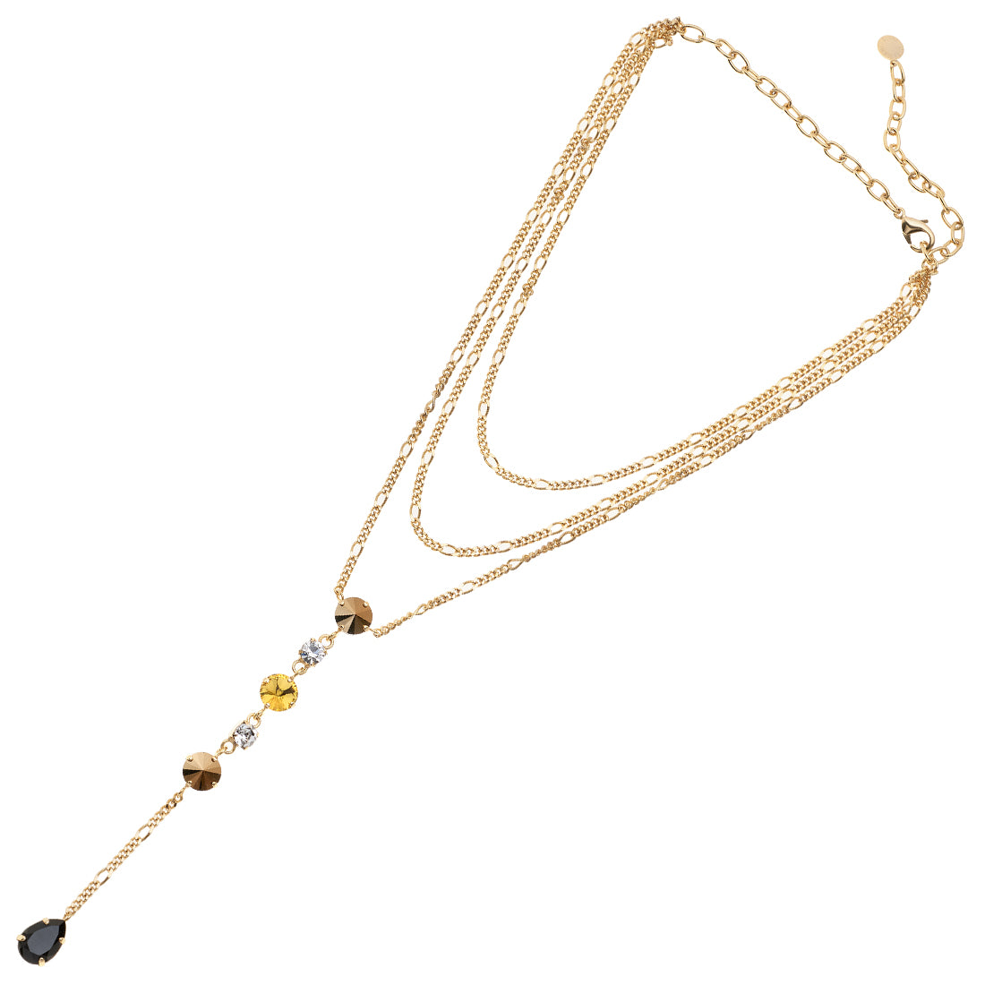 COLLANA PLACCATA ORO CON CRISTALLI