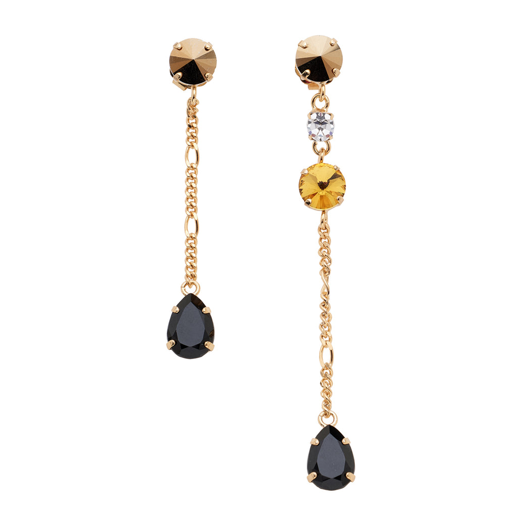 ORECCHINI PLACCATI ORO CON CRISTALLI