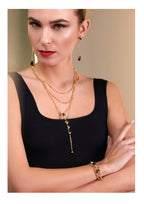 BRACCIALE PLACCATO ORO CON CRISTALLI