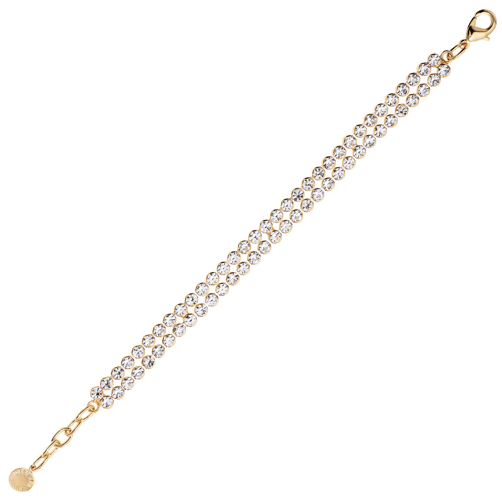 BRACCIALE PLACCATO ORO CON CRISTALLI