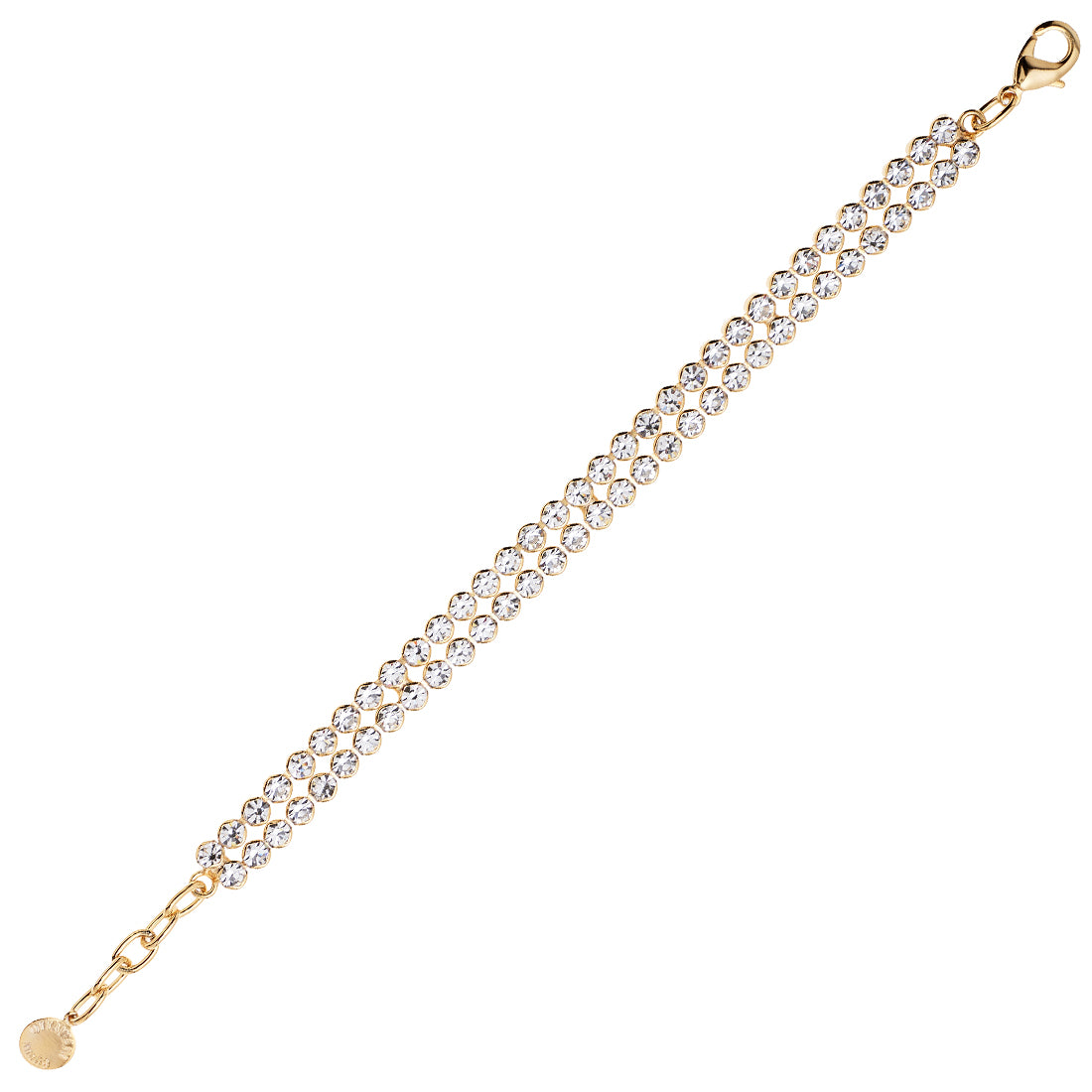 BRACCIALE PLACCATO ORO CON CRISTALLI