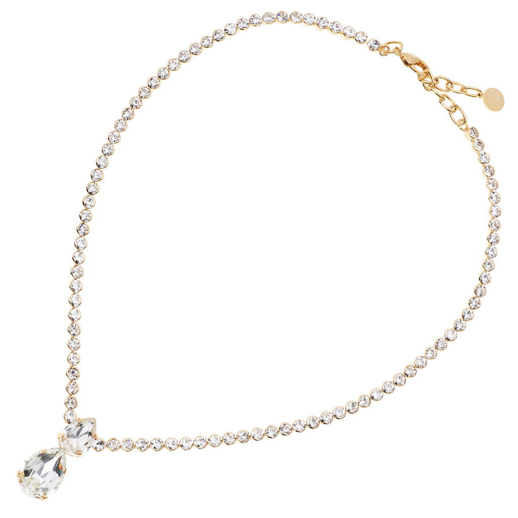 COLLANA PLACCATA ORO CON CRISTALLI