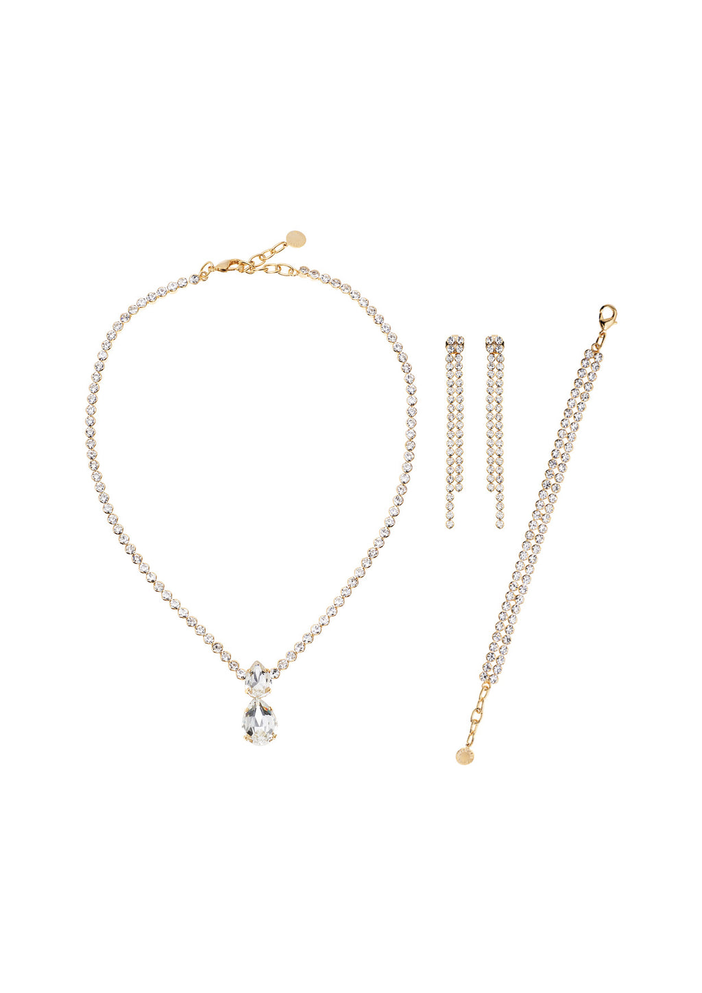 COLLANA PLACCATA ORO CON CRISTALLI