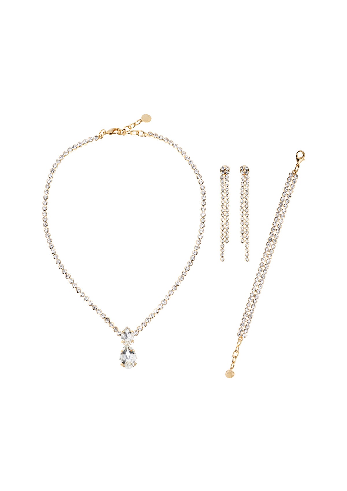 BRACCIALE PLACCATO ORO CON CRISTALLI