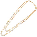 COLLANA PLACCATA ORO CON PERLE