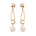 ORECCHINI PLACCATI ORO CON PERLE