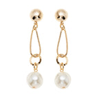 ORECCHINI PLACCATI ORO CON PERLE