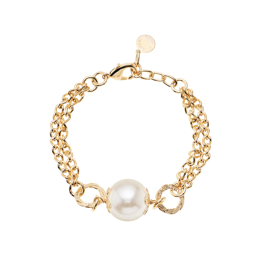 BRACCIALE PLACCATO ORO CON PERLE
