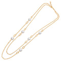 COLLANA PLACCATA ORO CON PERLE