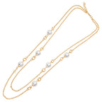 COLLANA PLACCATA ORO CON PERLE