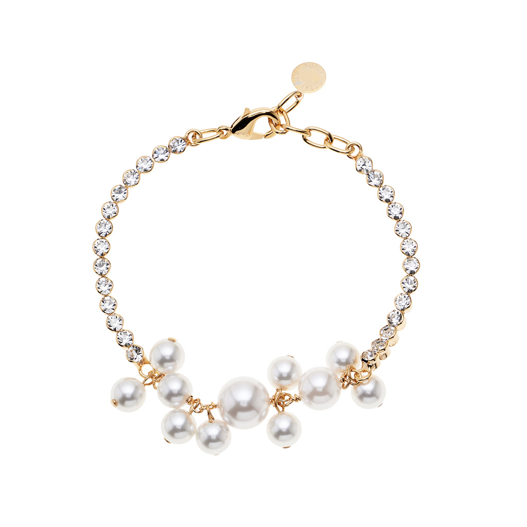 BRACCIALE PLACCATO ORO CON PERLE