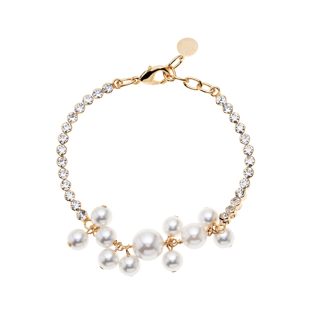 BRACCIALE PLACCATO ORO CON PERLE