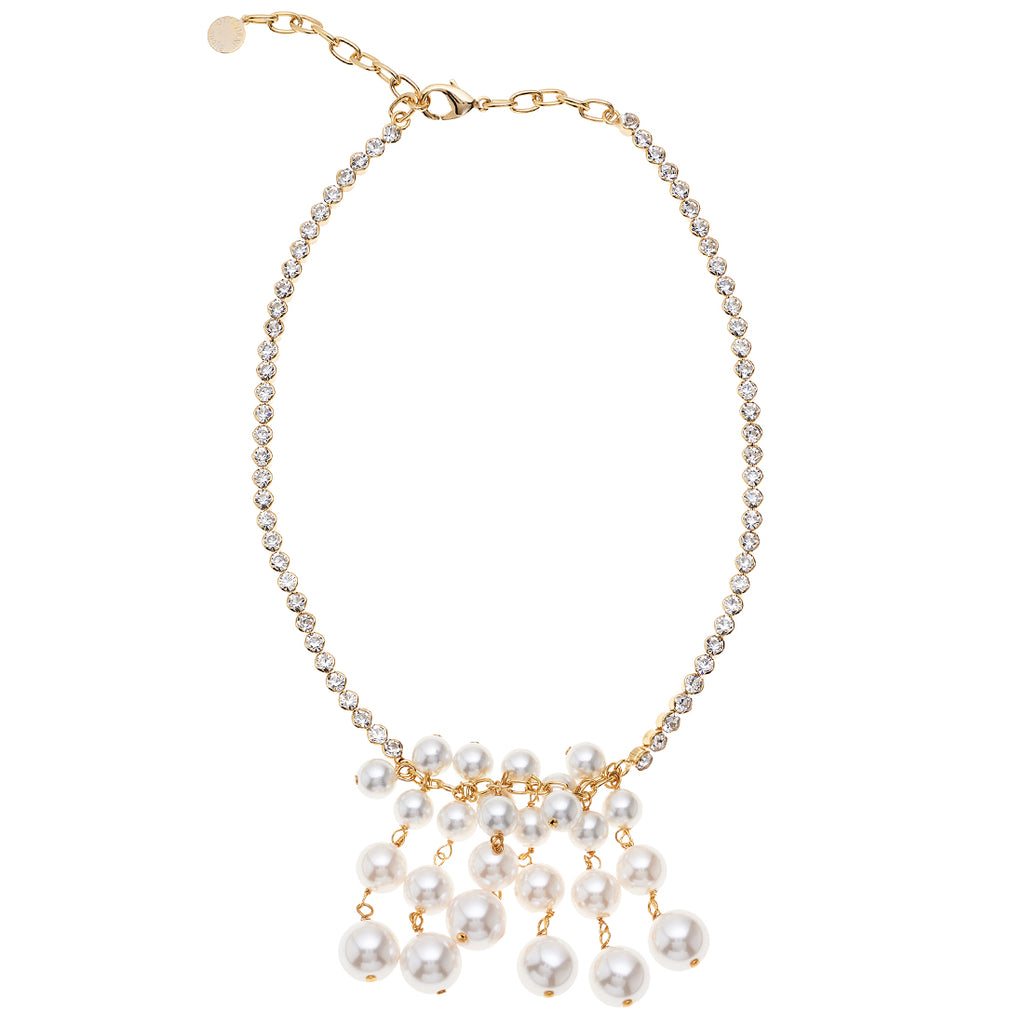 COLLANA PLACCATA ORO CON PERLE