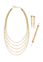 COLLANA MULTIFILO PLACCATA ORO
