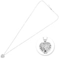 CHIAMA ANGELI PLACCATO ARGENTO CON CUORE PIETR