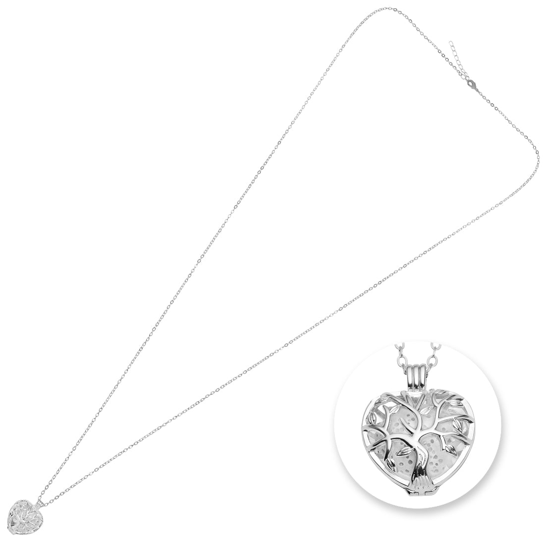 CHIAMA ANGELI PLACCATO ARGENTO CON CUORE PIETR