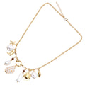 COLLANA DORATA CON PERLE CONCHIGLIA E PORCELLA