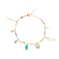BRACCIALE CON CRISTALLI PERLINE E AGATA