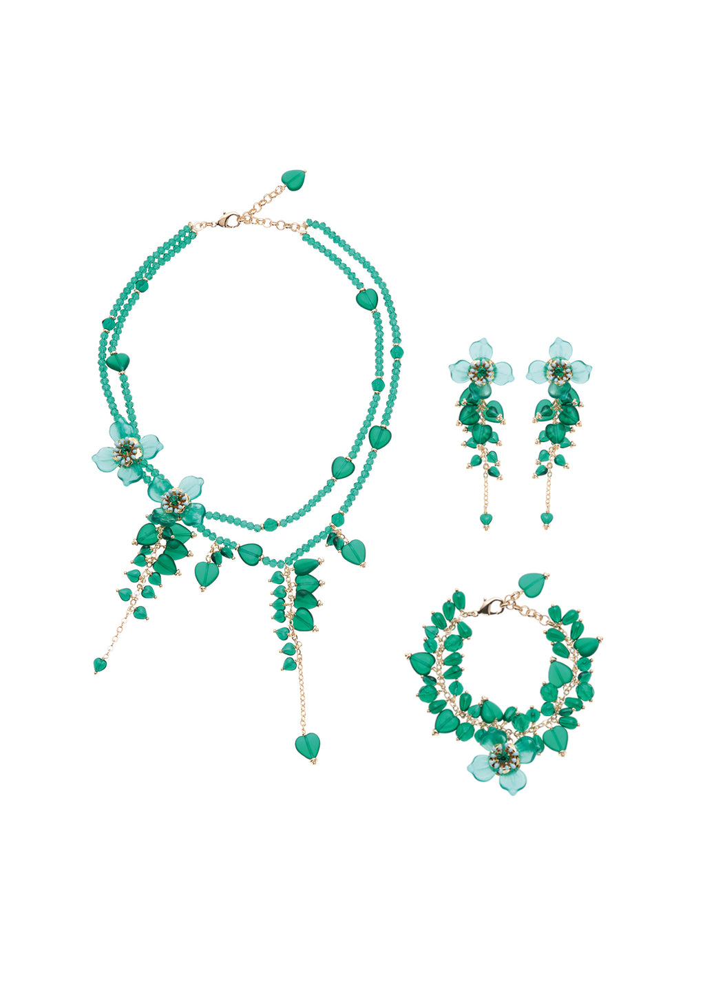 BRACCIALE DORATO CON CRISTALLI E PERLINE