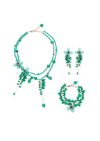 COLLANA DORATA CON CRISTALLI E PERLINE