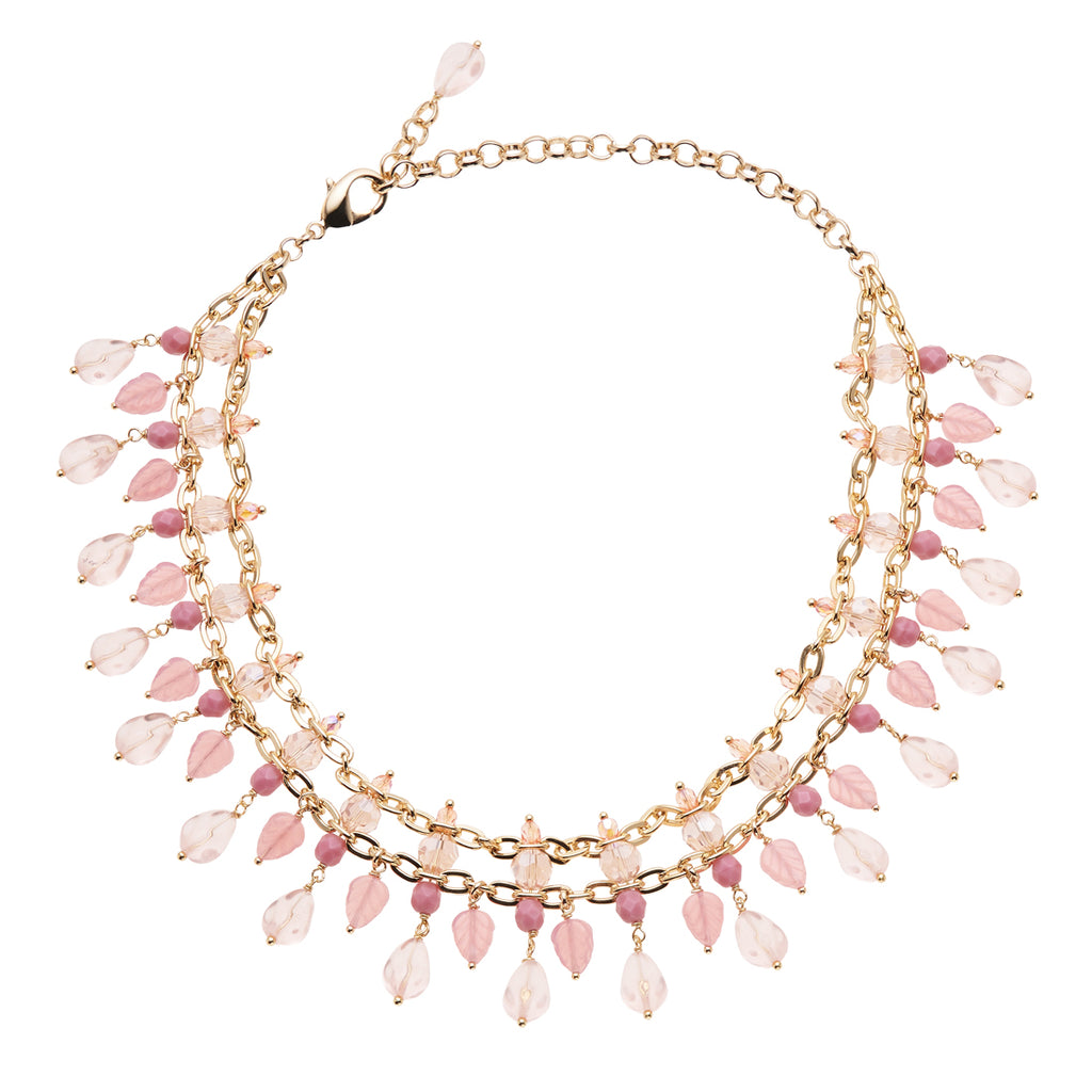 CHOKER DORATO CON CRISTALLI E PERLINE
