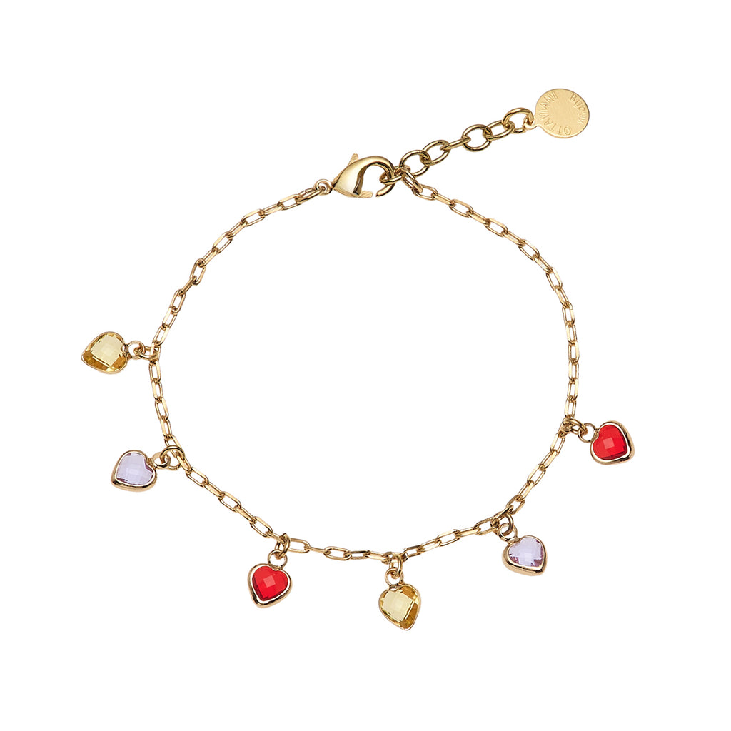BRACCIALE PLACCATO ORO CON CRISTALLI