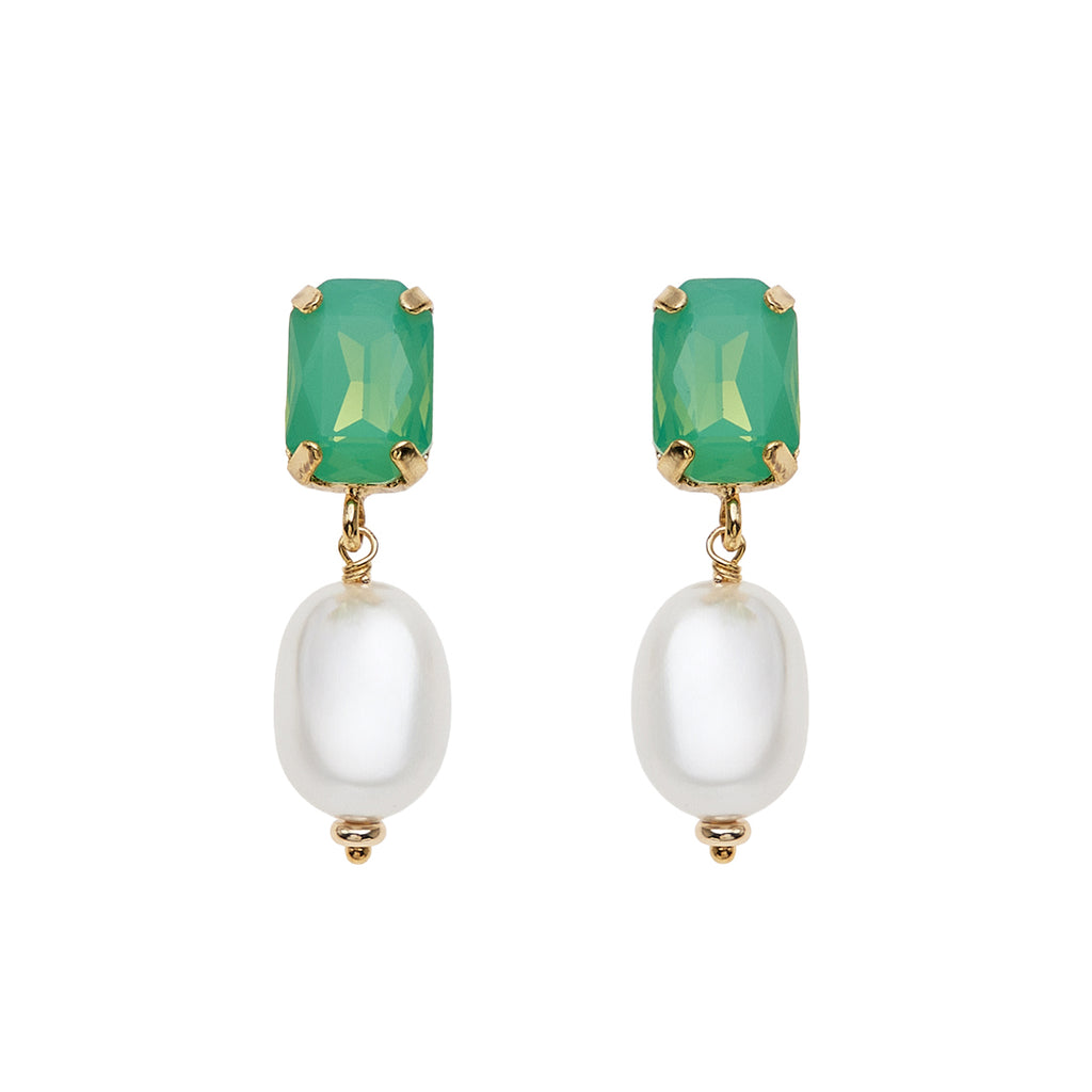 ORECCHINI CON CRISTALLI E PERLE BIJOUX