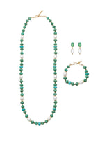 COLLANA CON TURCHESE PERLE BIJOUX E RESINE