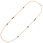 COLLANA PLACCATA ORO CON CRISTALLI E PERLE