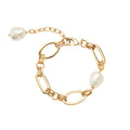 BRACCIALE PLACCATO ORO CON PERLE