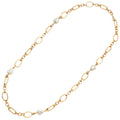 COLLANA PLACCATA ORO CON PERLE