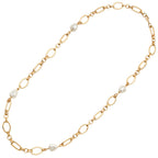 COLLANA PLACCATA ORO CON PERLE