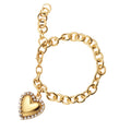 BRACCIALE PLACCATO ORO CON CRISTALLI